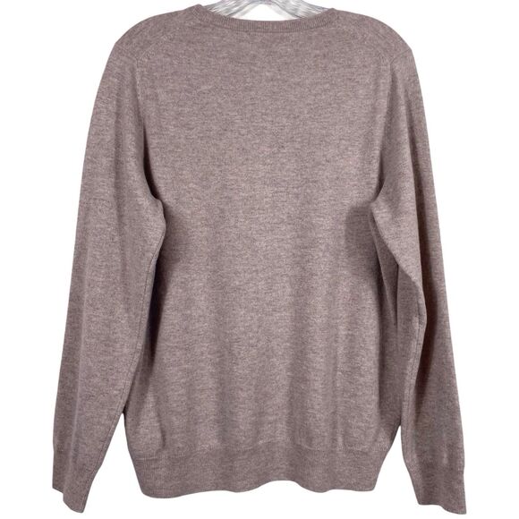 N.PEAL LONDON Olivia Round Neck Cardigan Size Large Organic Cashmere Brown Beige - Picture 2 of 16